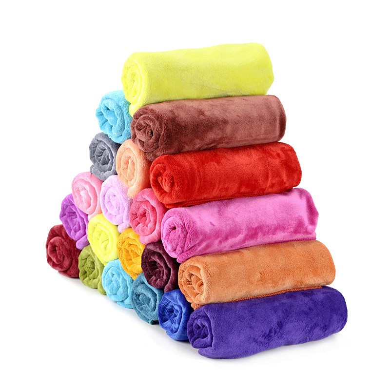 Microfiber towel wholesale absorbent lint barber shop dry hair towel plain thick car wash pet towel Microfiber towel wholesale absorbent lint barber shop dry hair towel plain thick car wash pet towel