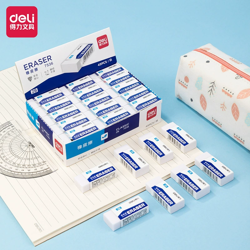 Rectangular small eraser for students, stationery painting