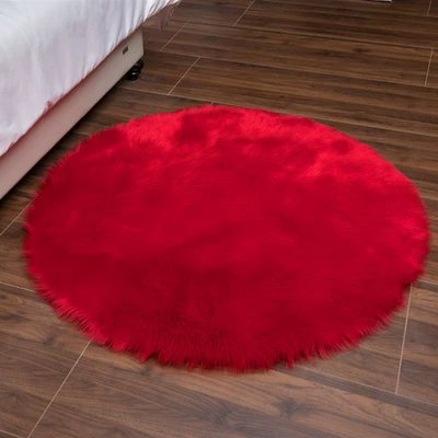 Car Carpet — Mat, Imitation Wool Decoration - big-red-3040cm-heart-shape
