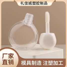 新品歪头透明玻璃瓶塑料葫芦造型唇彩瓶斜放唇釉管厂家批发包材