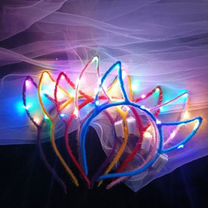 Concierto de palos fluorescentes estrella pentagonal brillante azul brillante aro de cabello flash stick props de la fiesta