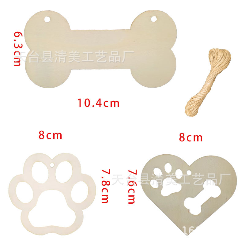Oso de La Palma impresión huesos 3 DIY creativo madera virutas 33 unidades un paquete con 10 m cuerda cáñamo