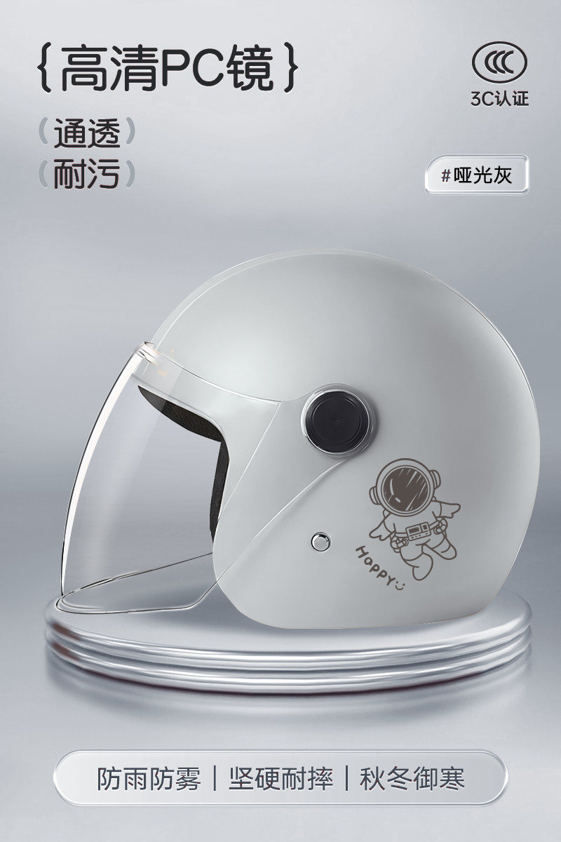 New certified helmet for electric bikes, men's autumn and winter warm safety helmet, universal for all seasons, motorcycle half helmet for women, new national standard