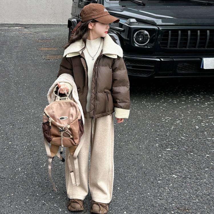 면 코트 + 양털 바지