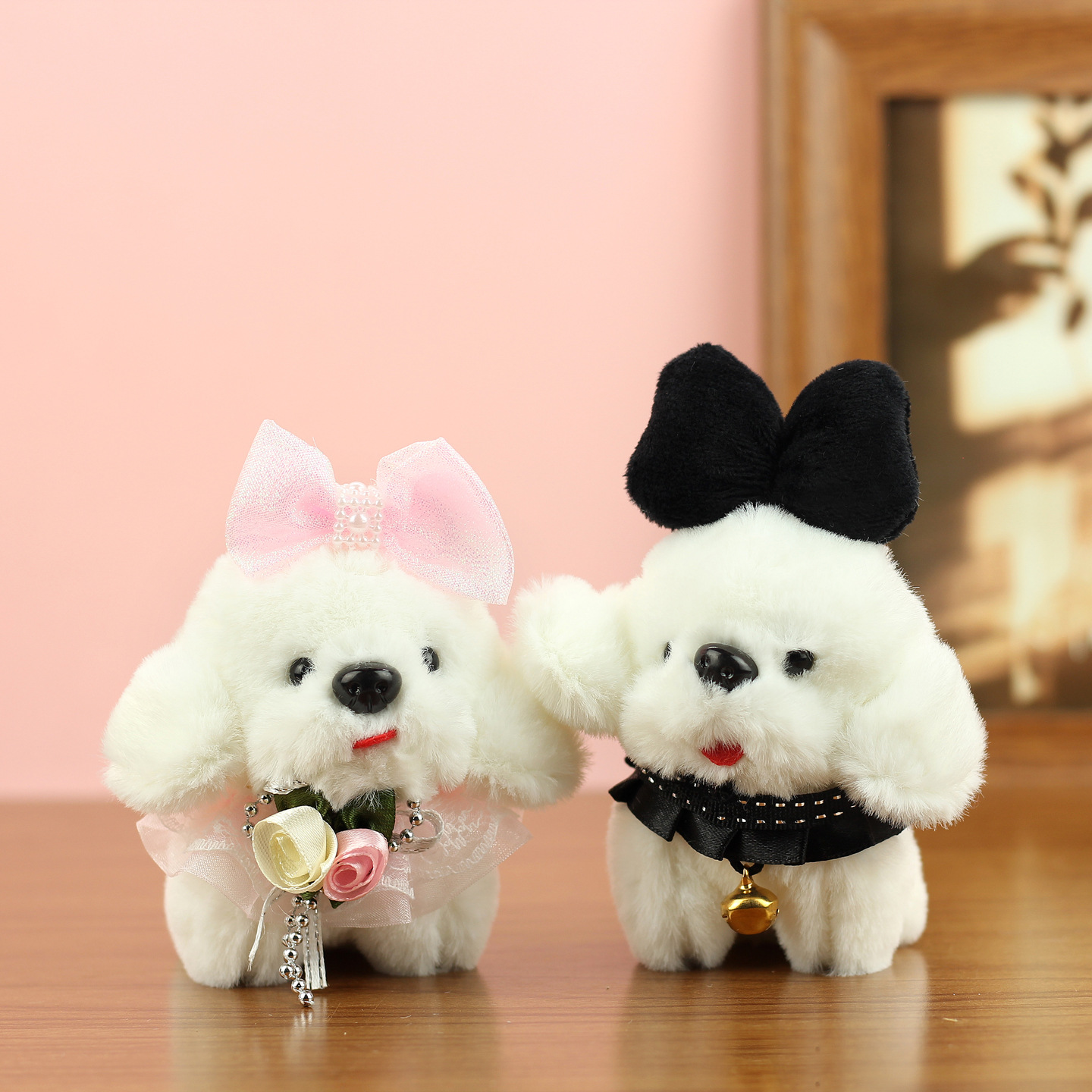 Nuevo arco campana juguetes de peluche perros lindos juguetes de peluche perros colgantes muñecas colgantes muñecas image 4
