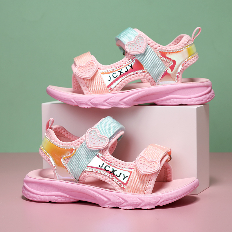 Zapatos para bebés para niños, zapatos para vadear, zapatos de playa, sandalias de un cinturón con suela suave para niñas, zapatos para niños, talla 28-38, tejido