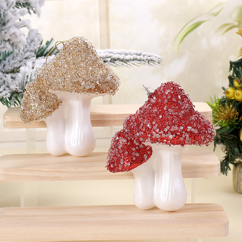 Cross-border Christmas Mushroom Pendant Creative Desktop Layout Party Prop Decoration Pendant Christmas Tree Decoration Pendant