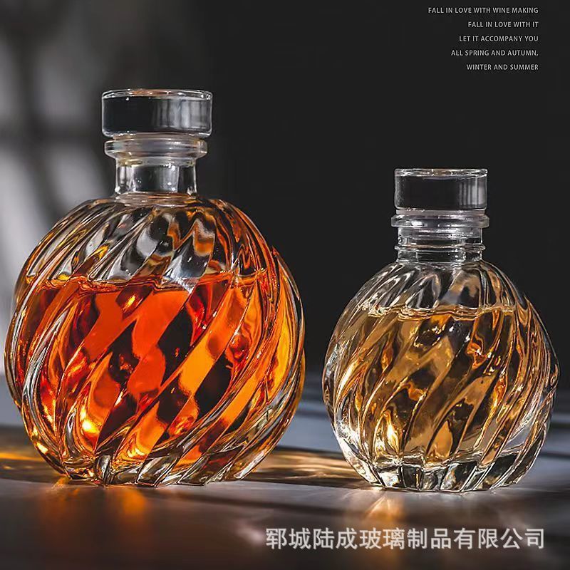 创意菠萝水晶盖空瓶子泡酒自酿酒小酒瓶精美饮料玻璃瓶透明果酒瓶