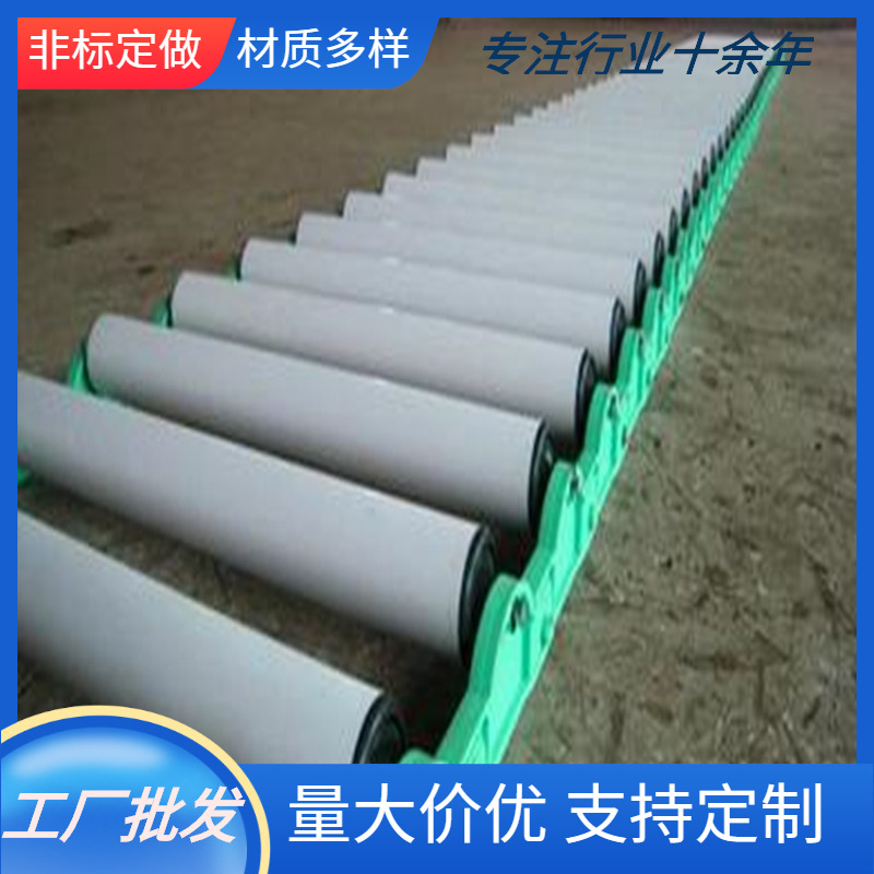 高分子量聚乙烯托辊 塑料摩擦陶瓷托辊 调心无动力托辊组支架