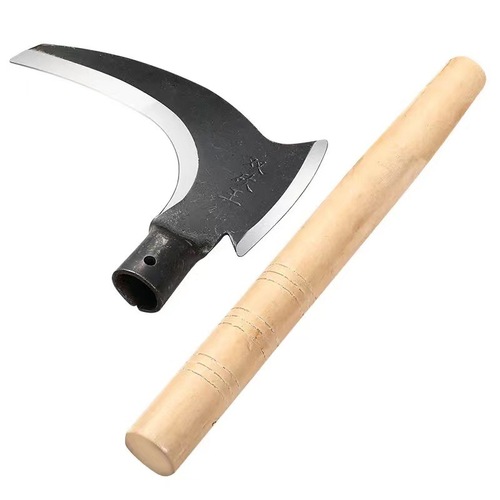 Manufacturer's sickle double-cutting sickle agricultural harvesting straw mowing outdoor mountain road cutting tree branches cutting wood knife manganese steel