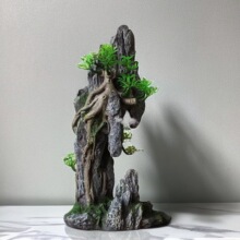 假山装饰鱼缸造景摆件水族箱摆件躲避洞石头水草全套庭院盆景