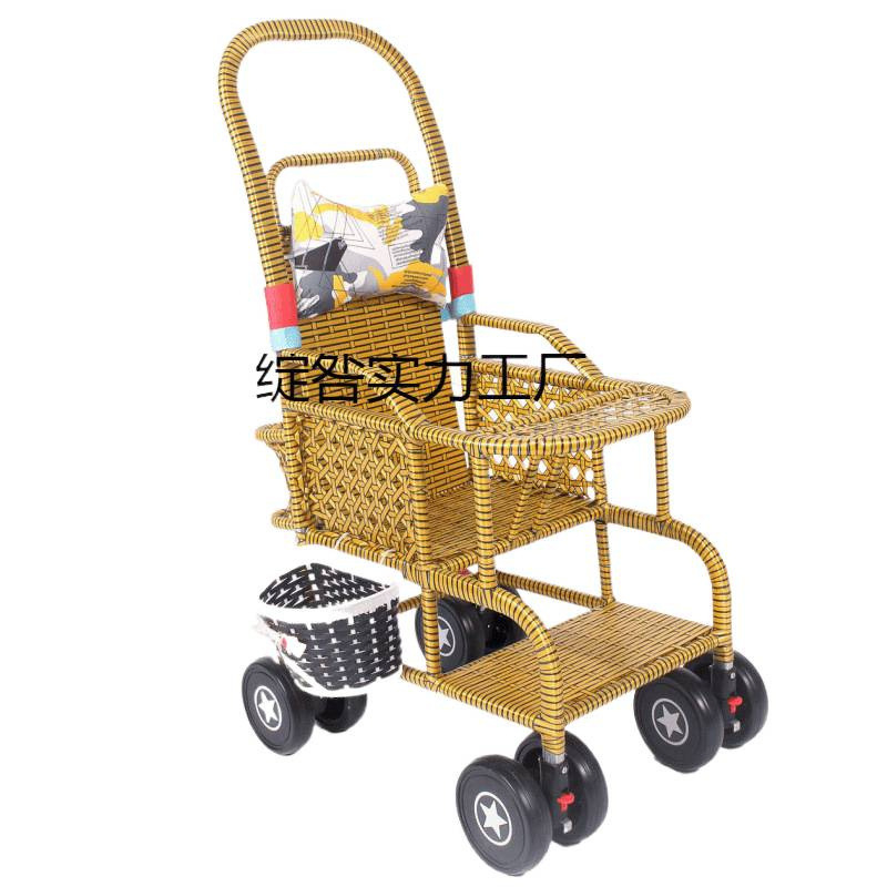 籐製ベビーカー、夏用ベビー籐椅子、ベビーカー、軽量竹籐模造品、赤ちゃんは籐で座ったり横になったりでき、安全で快適で軽いです。|undefined