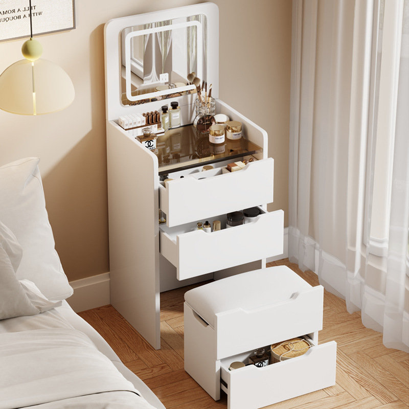 New Multifunctional Dressing Table for Small Apartments, Storage Cabinet, Makeup Table, Cream-Style Flip-Top Table, Bedroom Makeup Table for Women New Multifunctional Dressing Table for Small Apartments, Storage Cabinet, Makeup Table, Cream-Style Flip-Top Table, Bedroom Makeup Table for Women