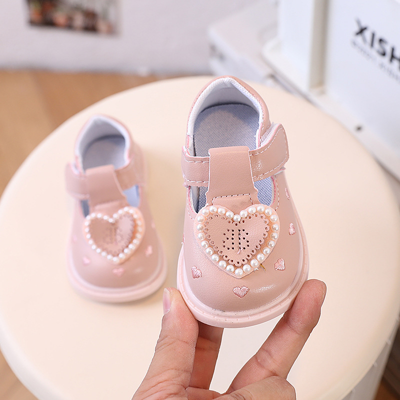 Scarpe da principessa in pelle per bambini piccoli, primavera e autunno, da 0 a 2 anni_voghion.com