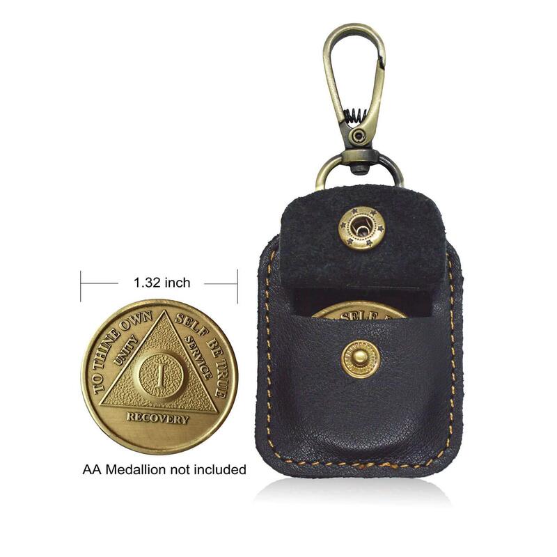 Cross-border in stock US Commemorative Coin Storage Bag AA Medal Storage Bag Carry-on 25 Cent Coin Purse Keychain