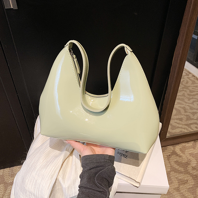 Bolso de axila con textura transfronteriza 2025 primavera nuevo bolso femenino bolso de alta calidad brillante bolso de hombro diario