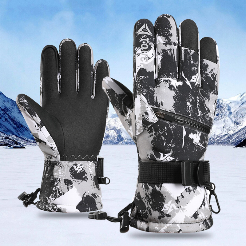 Ski winter travel keep warm windproof waterproof non-slip gloves for…