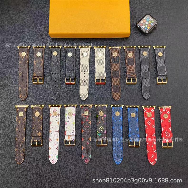 Luxury Trendy Presbyopic Apple iWatch Watch Strap Leather Suitable for 4/5/6 Strap S10 Strap 38Mm/49Mm