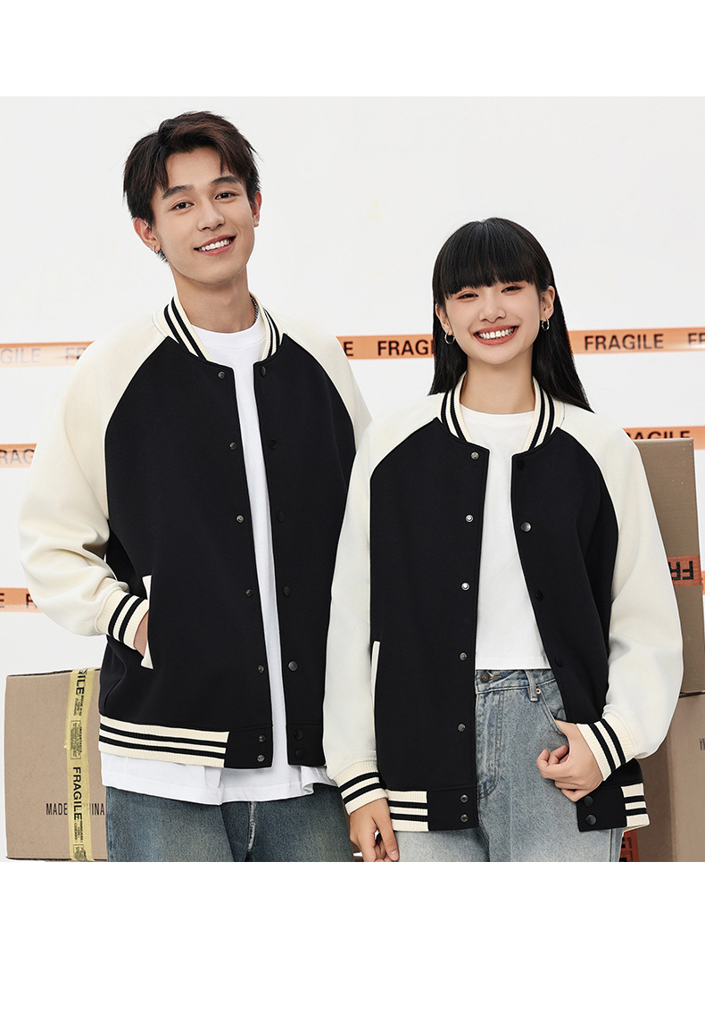 Men's Baseball Jacket Cardigan Heavyweight Colour Block Sweater_voghion.com