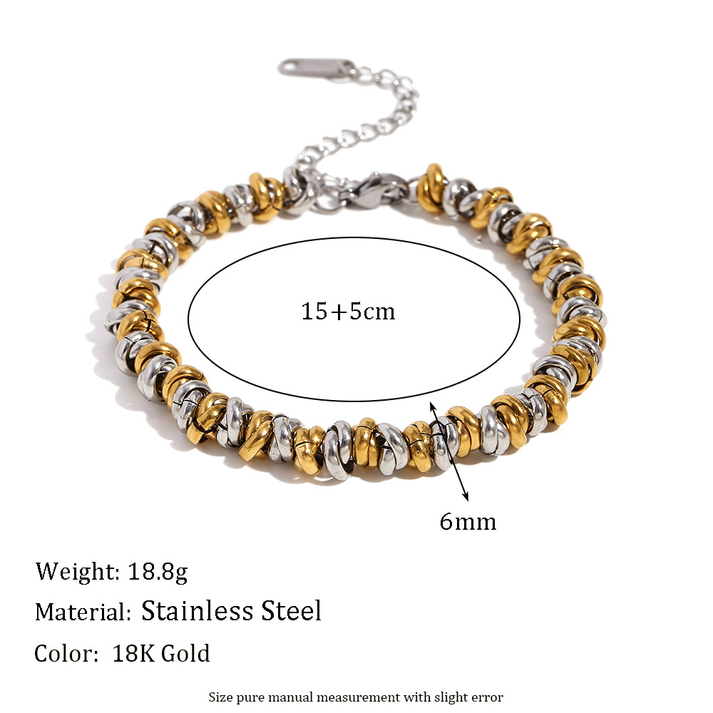 Plated 18K Gold Stainless Steel Bracelet