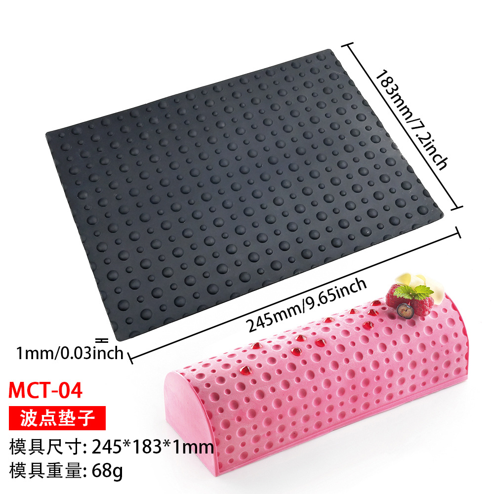 Mousse almohadilla de silicona mousse rollo suizo textura almohadilla corteza amor encaje fondant estera pastelería occidental molde para hornear