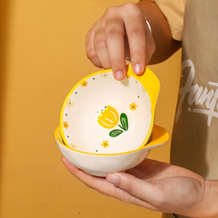 Wholesale Japanese-style tableware machine printing underglaze blue 4.5-inch stone pattern soup spoon, sauce bowl, dipping plate, snack plate