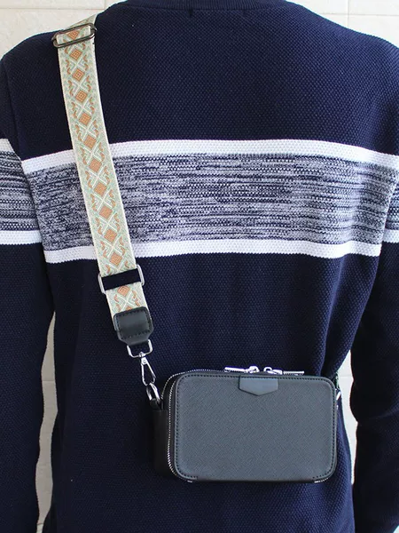 Hard Leather Shaped Bag 2025 New Korean Style Casual Men's Shoulder Bag Street Trendy Small Shoulder Bag Youth Mobile Phone Bag