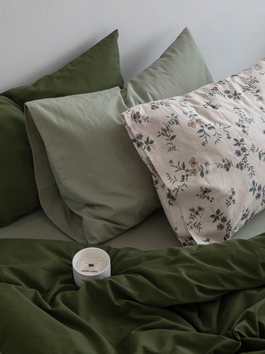 Retro mixed washed cotton pillowcase pure cotton single cotton pillowcase student pillowcase 48x74cm pair of shots 2