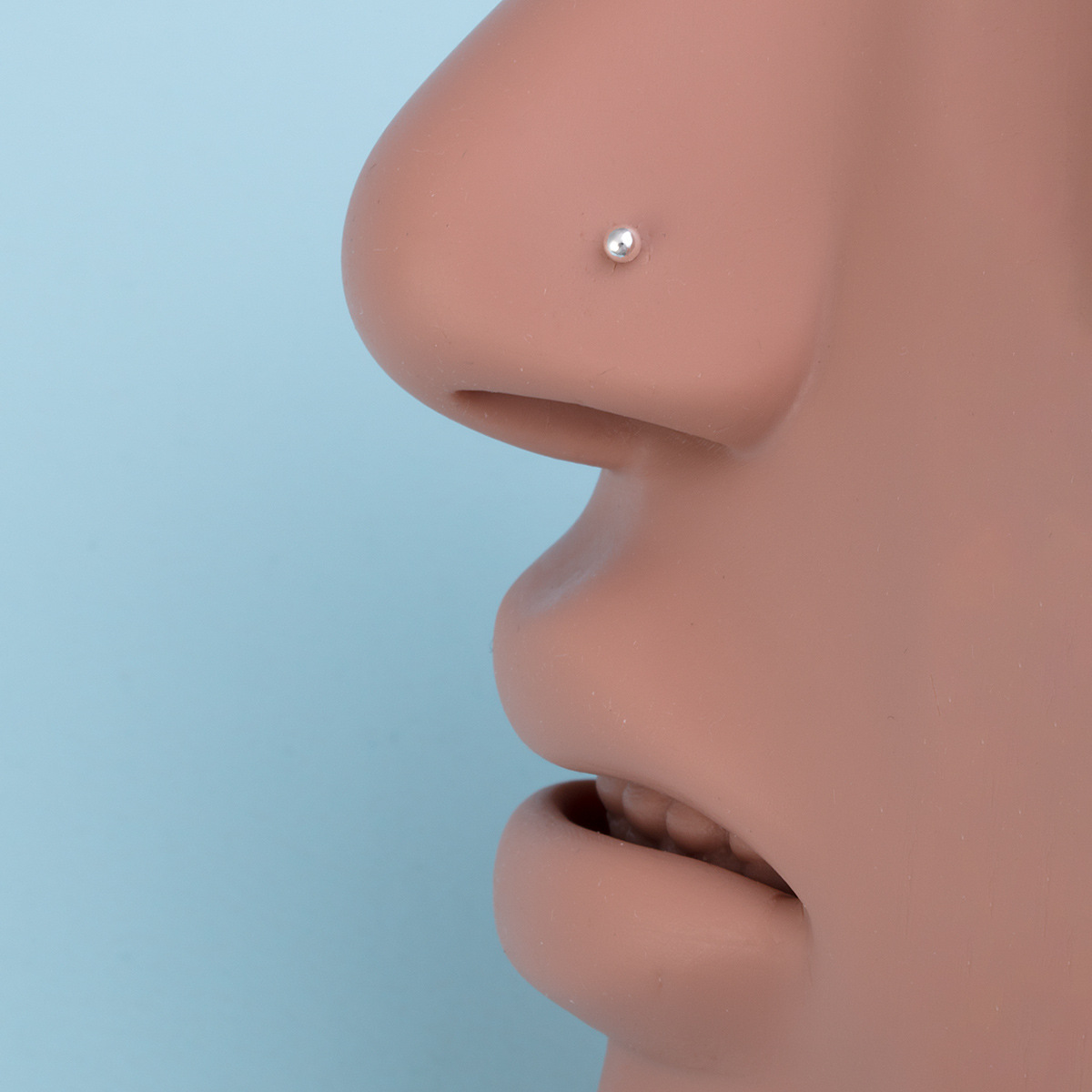 Sterling Silver Plated Round Ball Nose Stud Piercing Jewelry_voghion.com