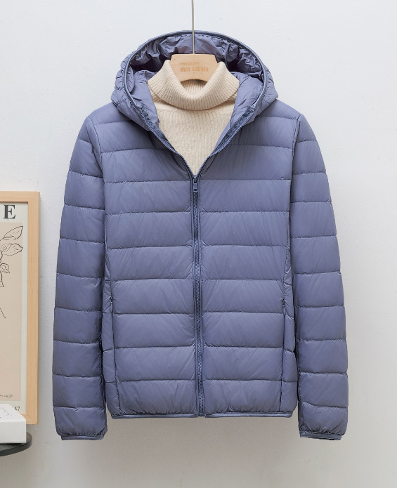 Haze blue women's hooded