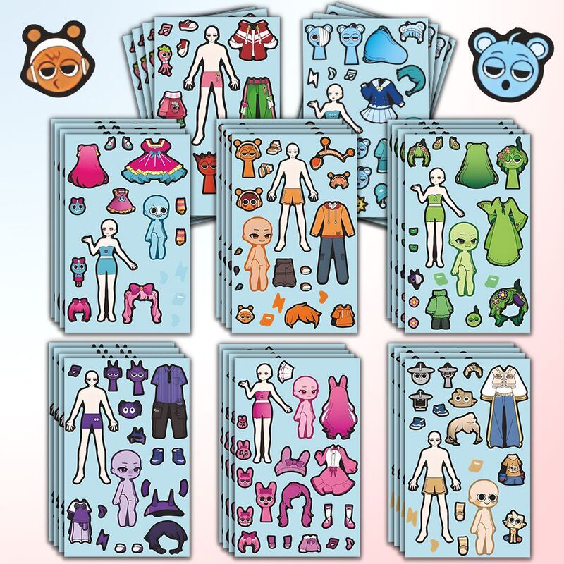 Extra Large 24 New Rhythm Box Sprunki Dress-Up Stickers for Kidsren's Educational No-Cut Self-Adhesive Stickers Extra Large 24 New Rhythm Box Sprunki Dress-Up Stickers for Kidsren's Educational No-Cut Self-Adhesive Stickers