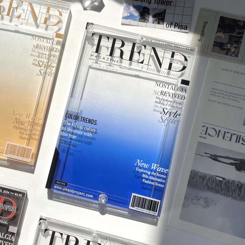 跃动青春周边TREND杂志小框亚克力3寸小卡拍立得照片展示架|undefined