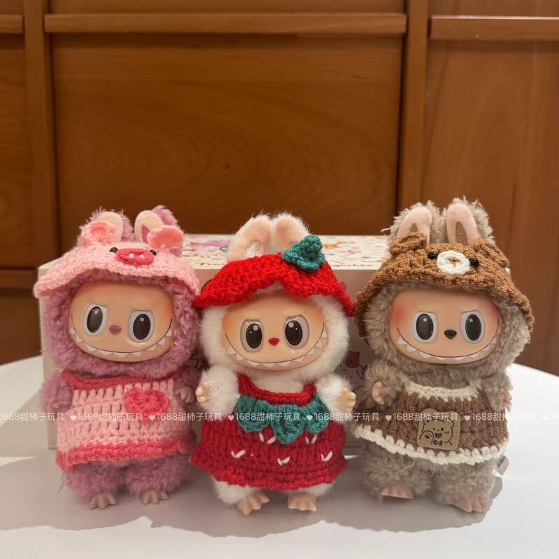 Labubu Doll Clothes, Labubu First and Third Generation Sitting Party Outfits, Doll Dress-Up Skirts, Strawberry Doll Clothes