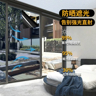 隔热膜防晒单透视玻璃贴膜阳台玻璃门窗户超透防紫外线太阳膜批发