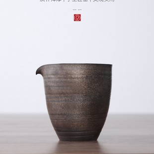 Handmade iron glaze gilt glaze dagong cup stoneware kung fu tea set tea sea ceramic Japanese style tea ware tea ceremony tea drain cup