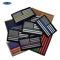 New Arrival USA Flag Embroidered Velcro Armband, Fabric Patch, Backpack Decorative Sticker, National Flag Badge, Sleeve Badge—Cross-Border Product