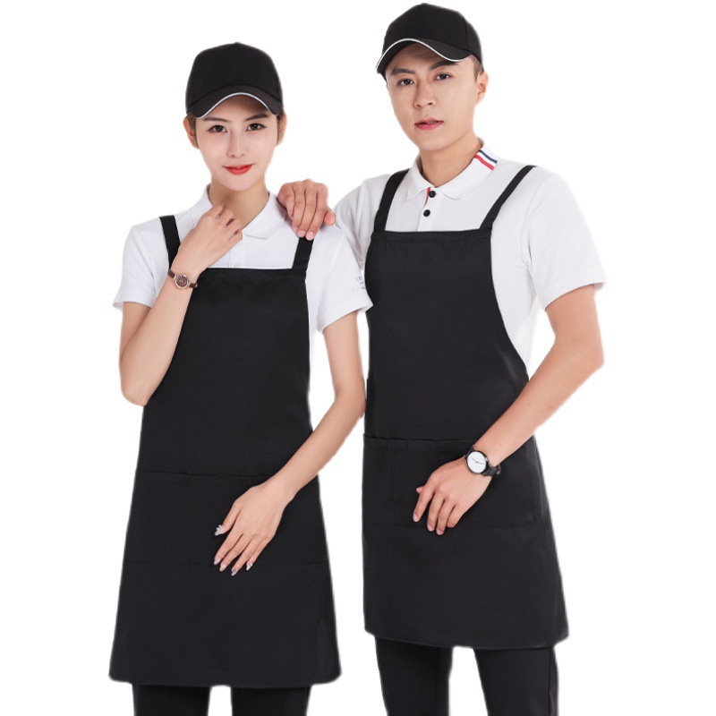 Delantal de mujer adorable comercial personalizado delantal de cocina de algodón para mujeres personalizadas logotipo de impresión transfronteriza