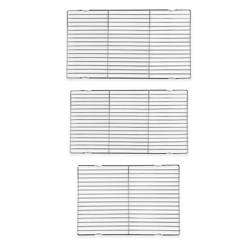 Electroplated Iron Cooling Rack, Multi-Use Grill & Cake Drying Grid, Small–Large