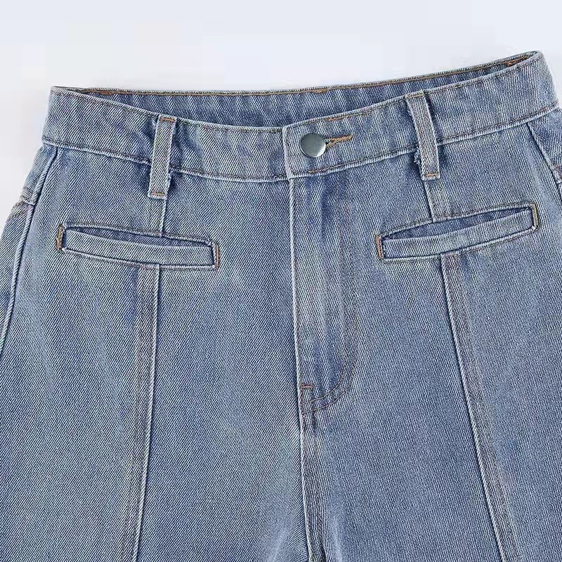 Vaqueros mujer bootcut cintura media estilo retro para primavera_voghion.com
