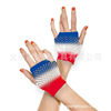 Set suitable for men and women, sports wristband, headband, decorations, scarf, USA