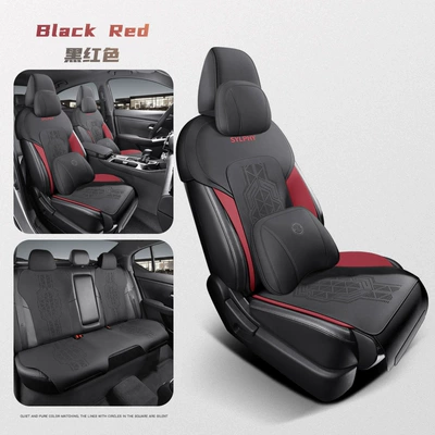 2020-2023 Sylphy Special Car Modelə uyğun (Original) oturacaq örtükləri - black-and-red-deluxe-version-14th-generation-xuanyi-special-five-seats