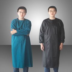 廠家定 制批發定加大廚房防水罩衣 成人男女帶袖長袖廣告防水圍裙