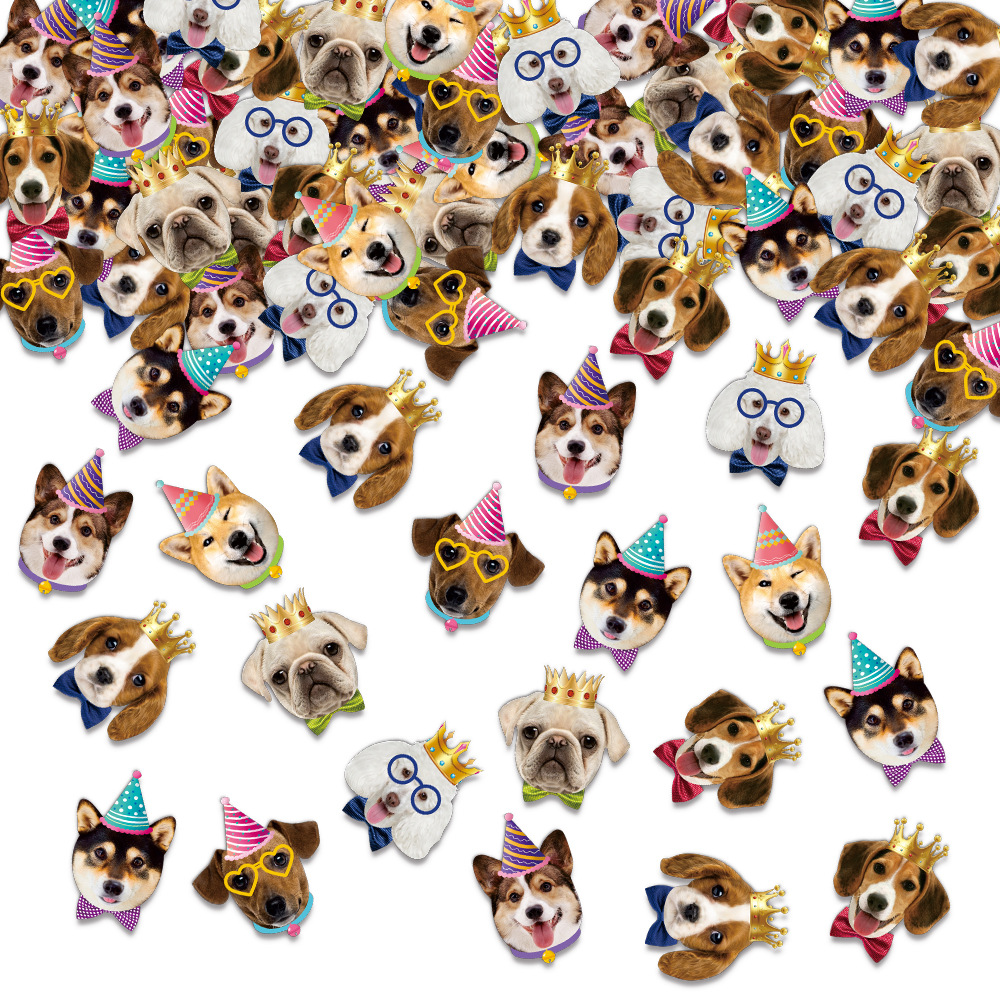 Nuevo cross-border pet pet party party decoración de papel de escritorio