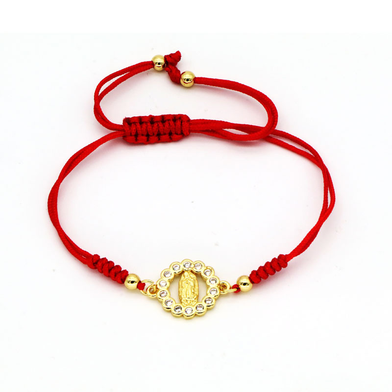 Fashion Round Copper Inlay Zircon Bracelets 1 Piece