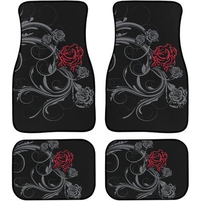 Avtomobil döşəmə paspasları, Easy-To-Clean Crystal Velvet Anti-Slip - car-floor-mat-36-33444468cm-two-pairs-four-pieces-in-total