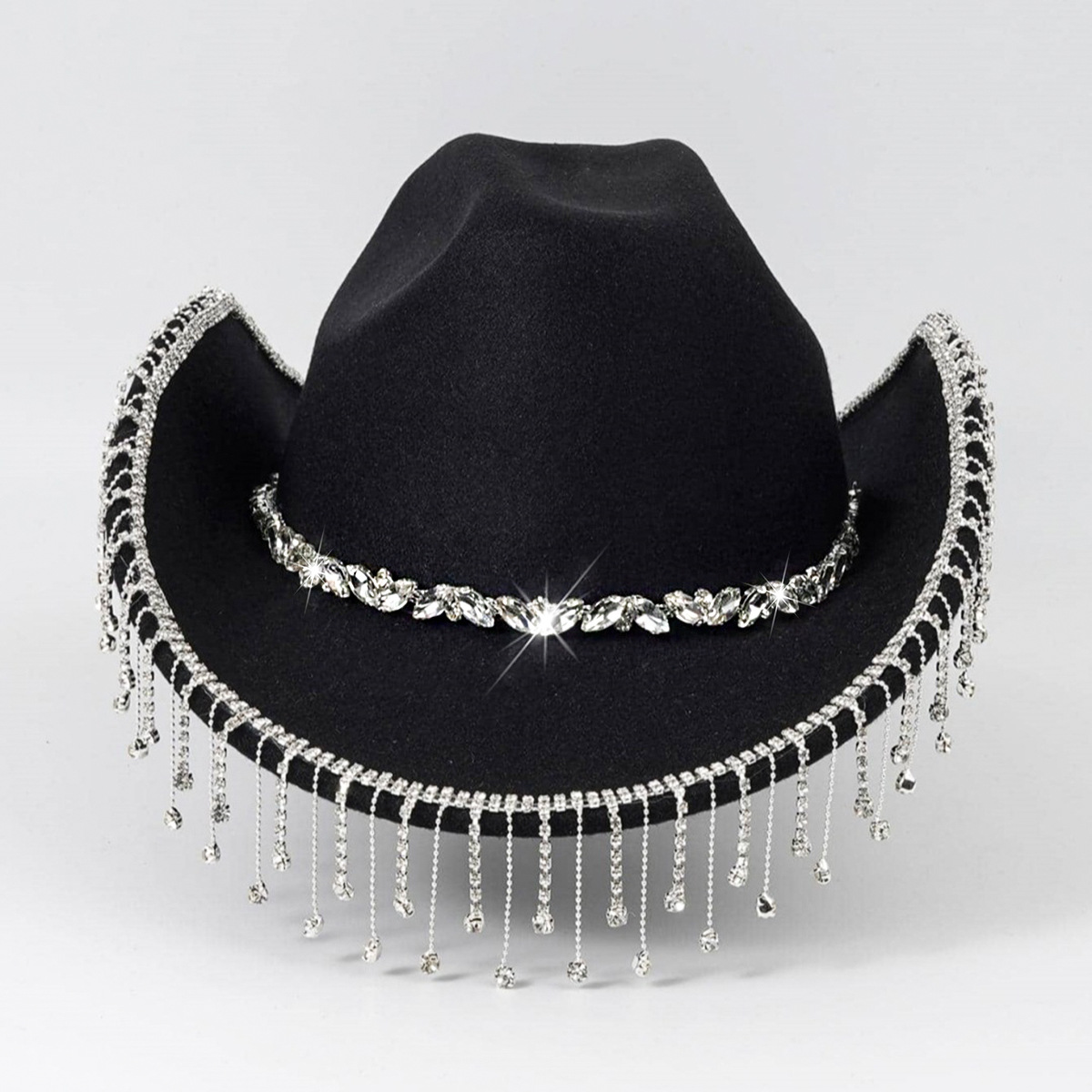 Sombrero de vaquero de fieltro – para bodas/fiestas temáticas, estilo western