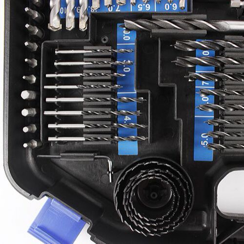 Woodworking Tool Set 246 Pieces Drill Bit Set Including Twist Drills, Hammer Drills, Woodworking Bits, Hole Openers, and Bit Group
