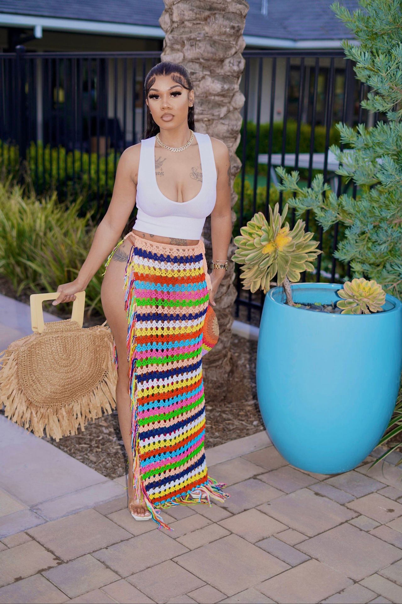 Rainbow Pattern Women'S Gender Sexy Style Women's Sexy Rainbow 1 Piece Cover Ups