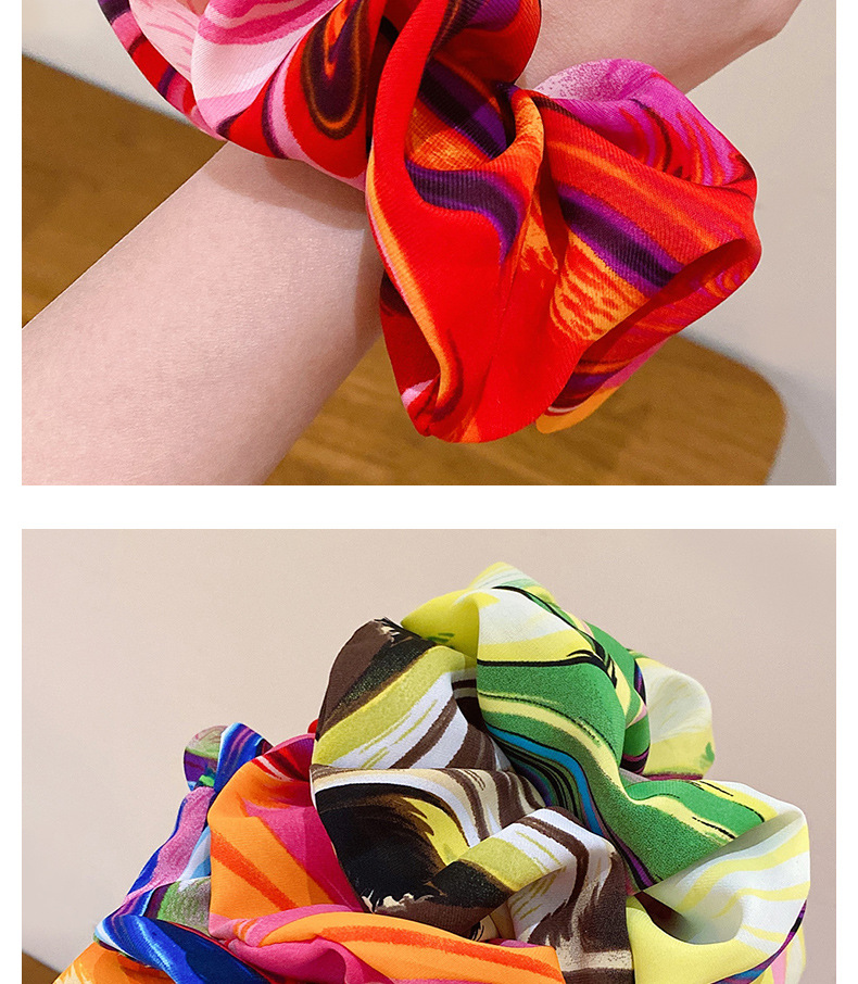 Casual Color Block Polyester Pleated Hair Tie 1 Piece display picture 3