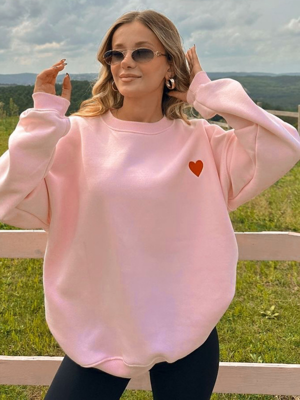 秋冬の怠惰な風の愛のゆったりした衛衣insクロスボーダーの婦人服のカジュアルなファッションの甘い丸首のプルオーバーの女性|undefined